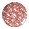 Ontbijtbord Mirna blaadjes - rood/wit - ø22x2 cm