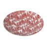 Ontbijtbord Mirna blaadjes - rood/wit - ø22x2 cm