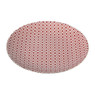 Ontbijtbord Mirna ruit - rood/wit - ø22x2 cm