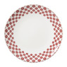Dinerbord Mirna bloem - rood/wit - ø26.8x2.2 cm