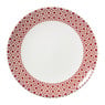 Dinerbord Mirna ruit - rood/wit - ø26.8x2.2 cm