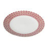 Dinerbord Mirna ruit - rood/wit - ø26.8x2.2 cm