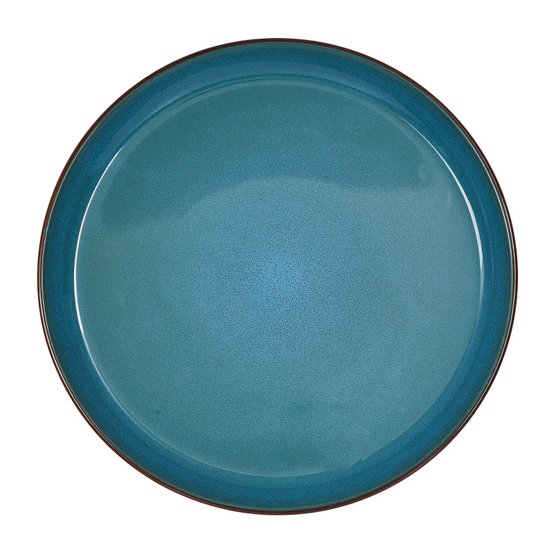 Bord Glossy - blauw - ⌀26.5 cm