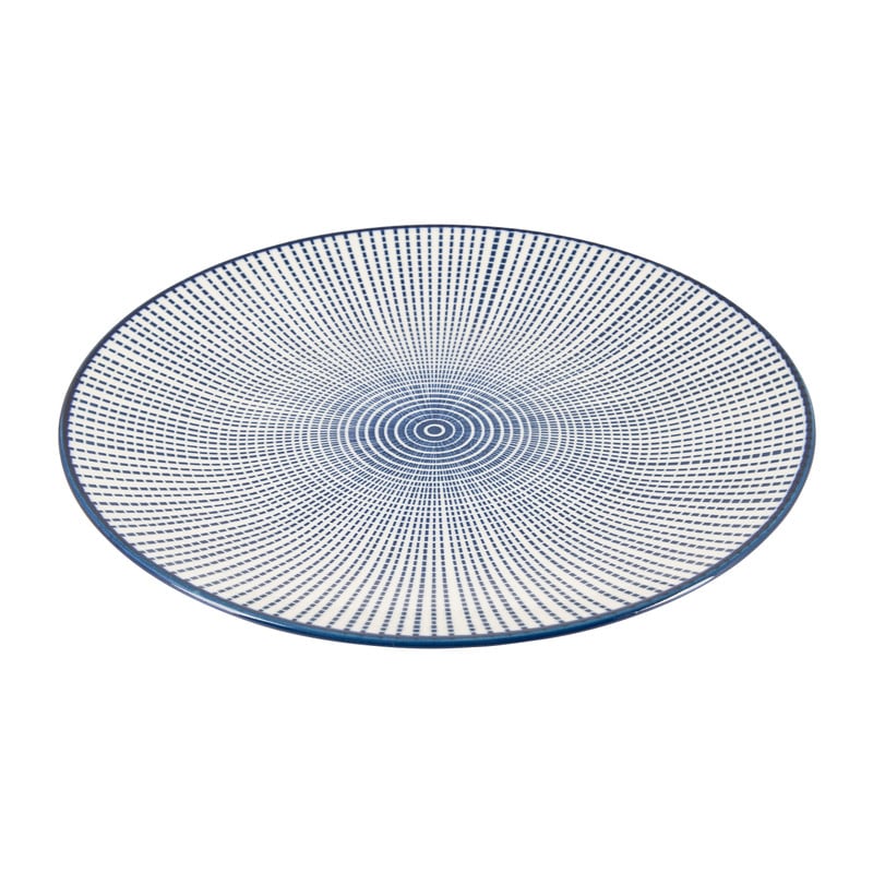 Ontbijtbord blue print - diverse varianten - ø21 cm