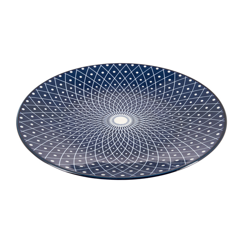 Ontbijtbord blue print - diverse varianten - ø21 cm