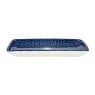 Bord rechthoekig blue print - diverse varianten - 20x11 cm