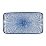 Bord rechthoekig blue print - diverse varianten - 20x11 cm