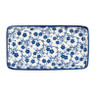 Bord rechthoekig blue print - diverse varianten - 20x11 cm