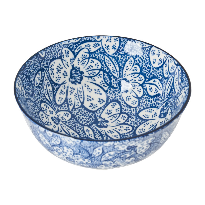 Schaal blue print - diverse dessins - ø12 cm 
