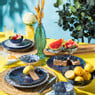 Dinerbord blue print - stripes - ⌀26 cm