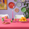 Dinerbord blue print - flowers - ⌀26 cm