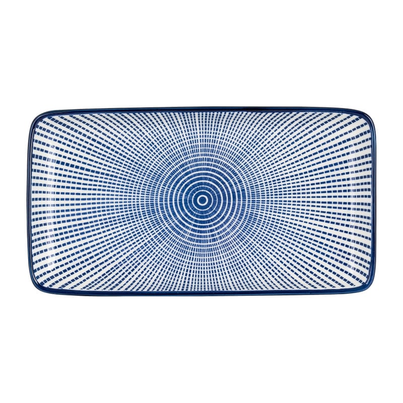 Bord blue print - stripes - 20x11 cm 