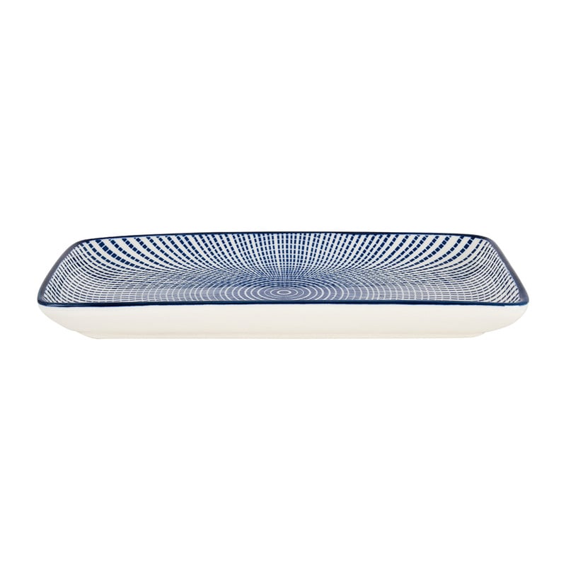 Bord blue print - stripes - 20x11 cm 