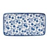 Bord blue print - flowers - 20x11 cm 
