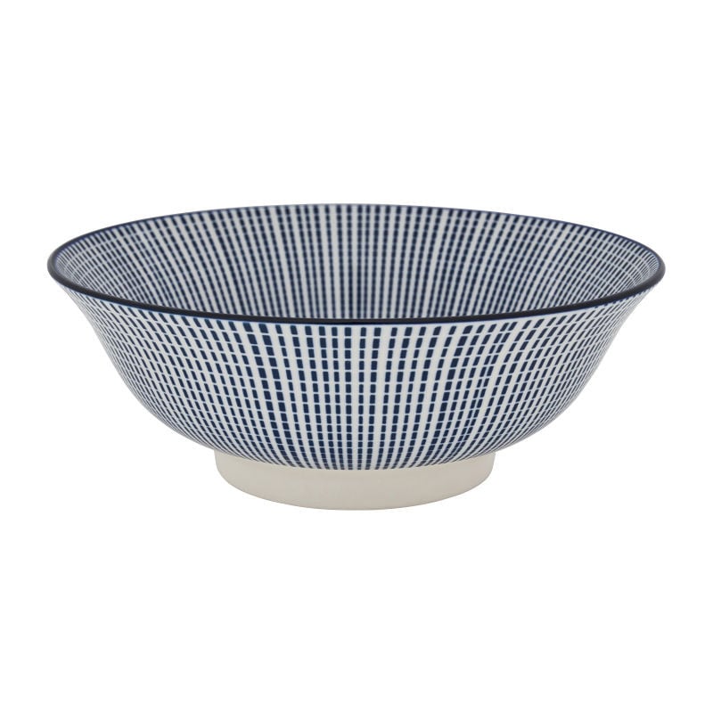 Schaal blue print - stripes - ⌀21 cm