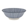 Schaal blue print - stripes - ⌀21 cm