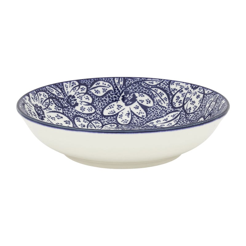 Schaaltje blue print - botanic - ⌀14 cm 