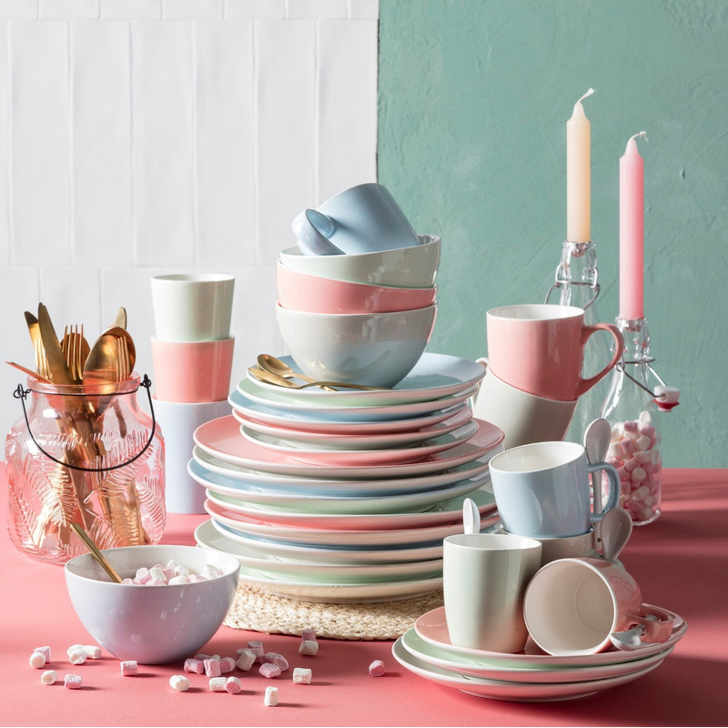 Kom pastel roze - 13 cm