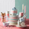Ontbijtbord pastel roze- 20,5 cm