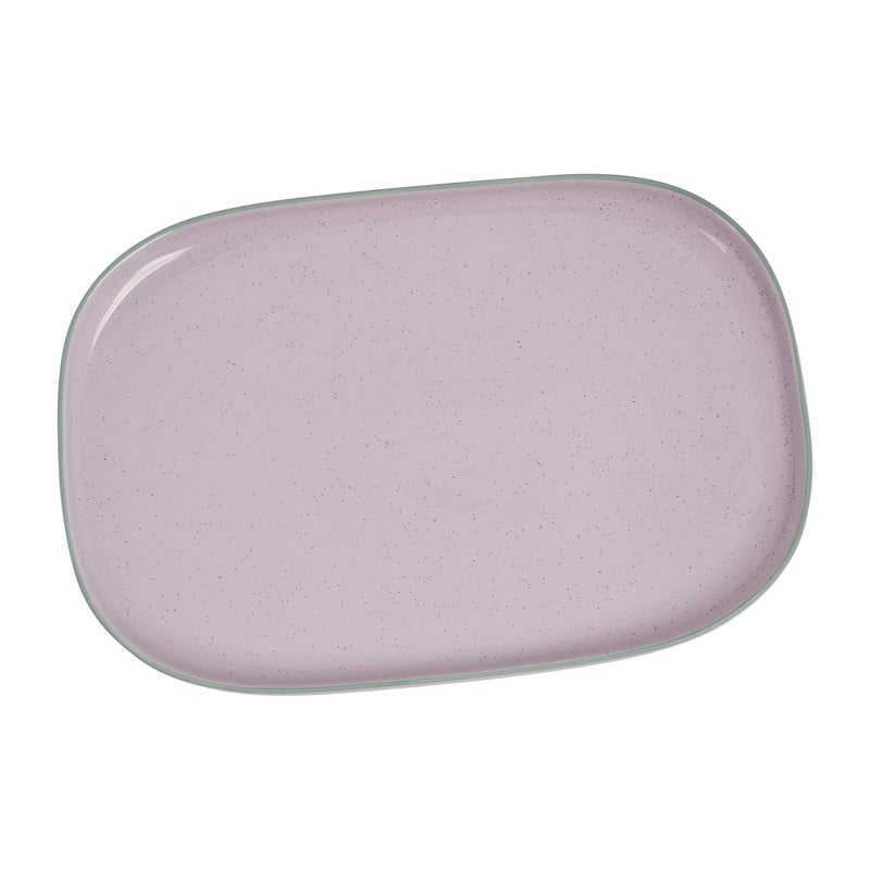 Bord organic - rechthoekig - roze - 26.5x18 cm