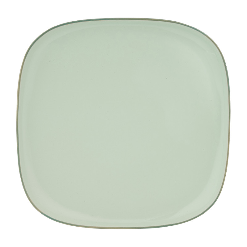 Bord organic - vierkant - groen - 25,5 cm 