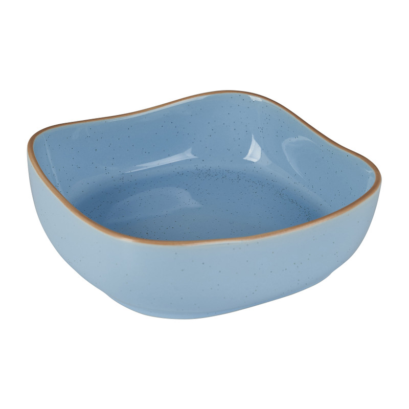 Kom organic - vierkant - blauw
