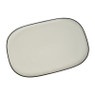 Bord organic - rechthoekig -  wit - 26,5x18 cm