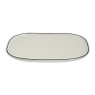 Bord organic - rechthoekig -  wit - 26,5x18 cm