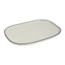 Bord organic - rechthoekig -  wit - 26,5x18 cm