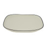Bord organic - vierkant - wit - 25,5 cm 