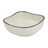 Kom organic vierkant - wit  - 15 cm 