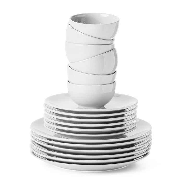 Servies basic - 18-delig - wit