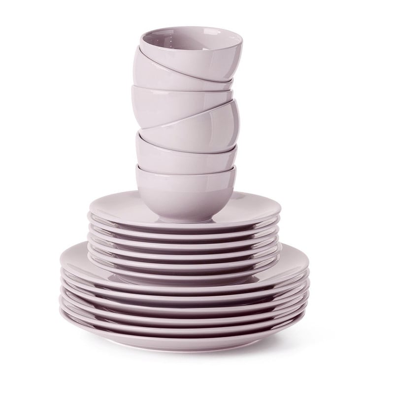 Servies basic - 18-delig - zachtroze