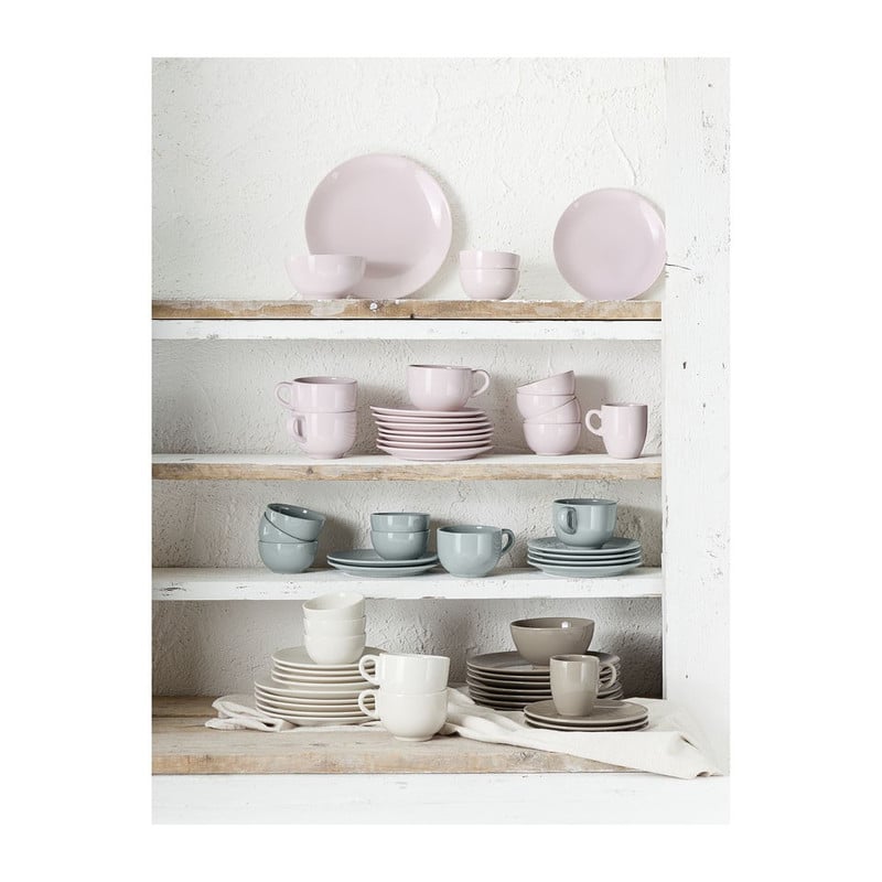 Servies basic - 18-delig - zachtroze