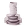 Servies basic - 18-delig - zachtroze