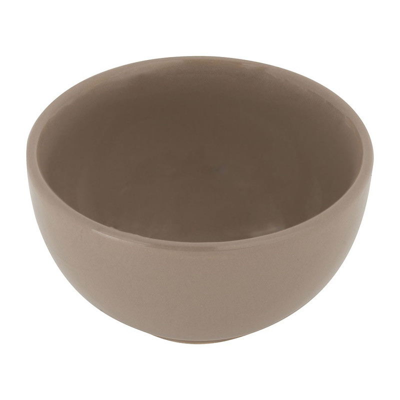 Schaaltje basic - taupe - 10 cm
