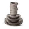 Servies basic - 18-delig - donkertaupe