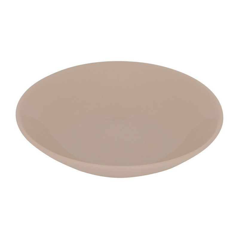 Diep bord basic - 21 cm - taupe