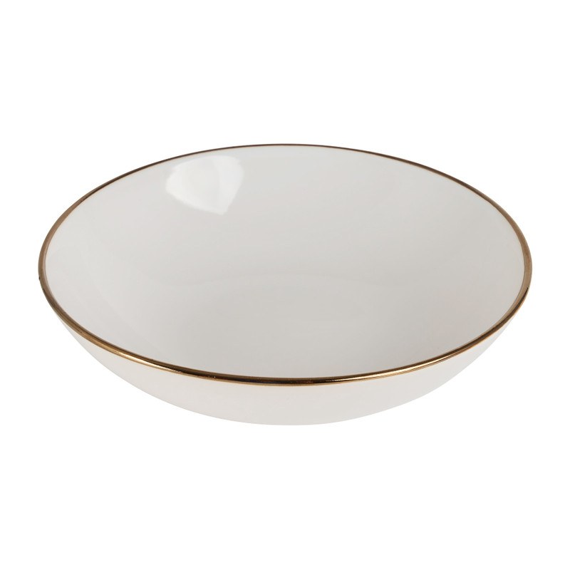 Diep bord goldline - wit/goud - ø20x10 cm