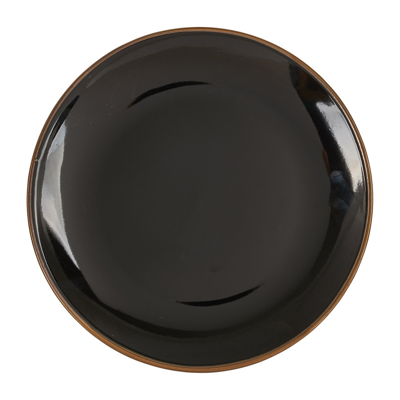 Dinerbord goldline - zwart/goud - ø27 cm