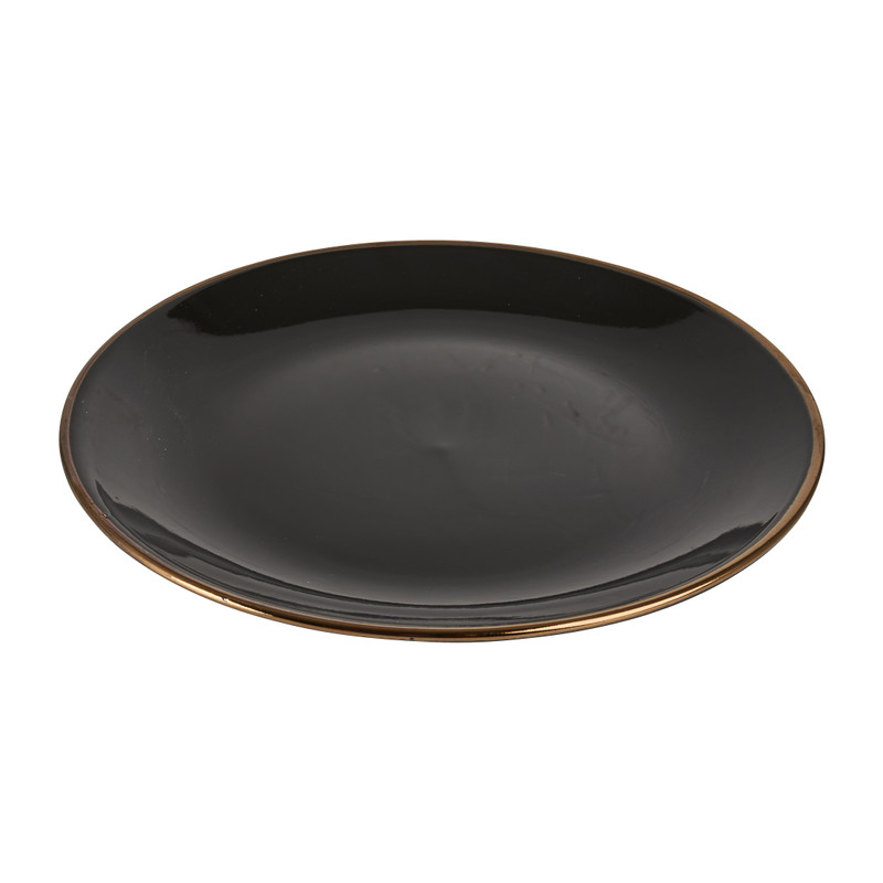Dinerbord goldline - zwart/goud - ø27 cm