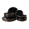 Serviesset goldline - zwart/goud - 18-delig - 6 persoons