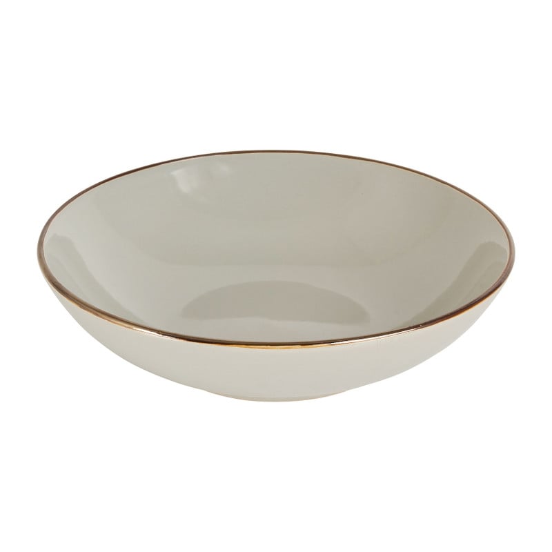 Diep bord goldline - grijs/goud - ø20x10 cm