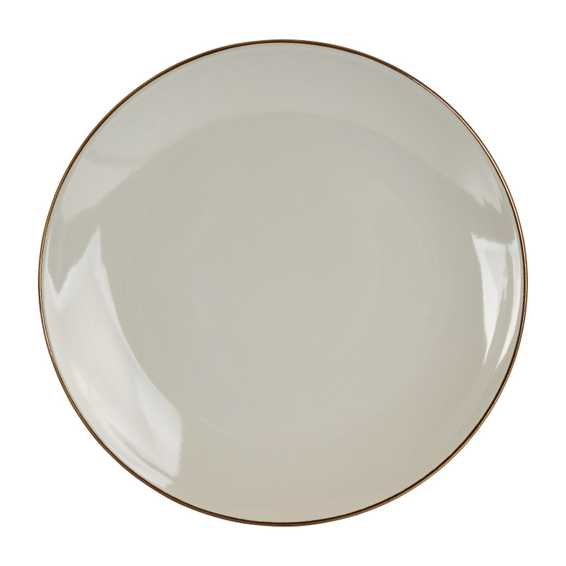 Dinerbord goldline - grijs/goud - ø27 cm