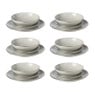 Serviesset goldline - grijs/goud - 18-delig - 6 persoons