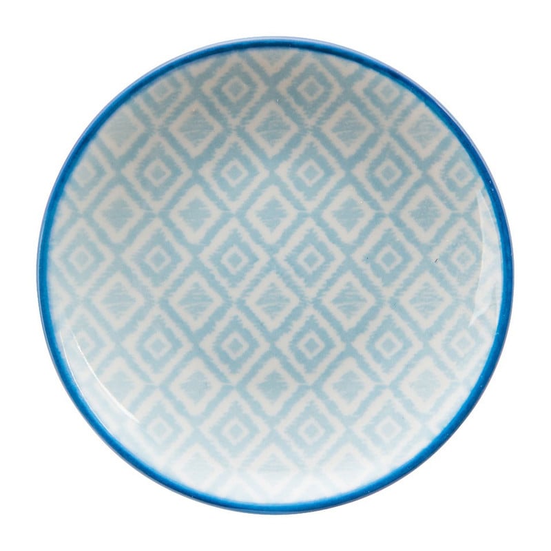 Petit four bordje Nova - blauw - 10 cm