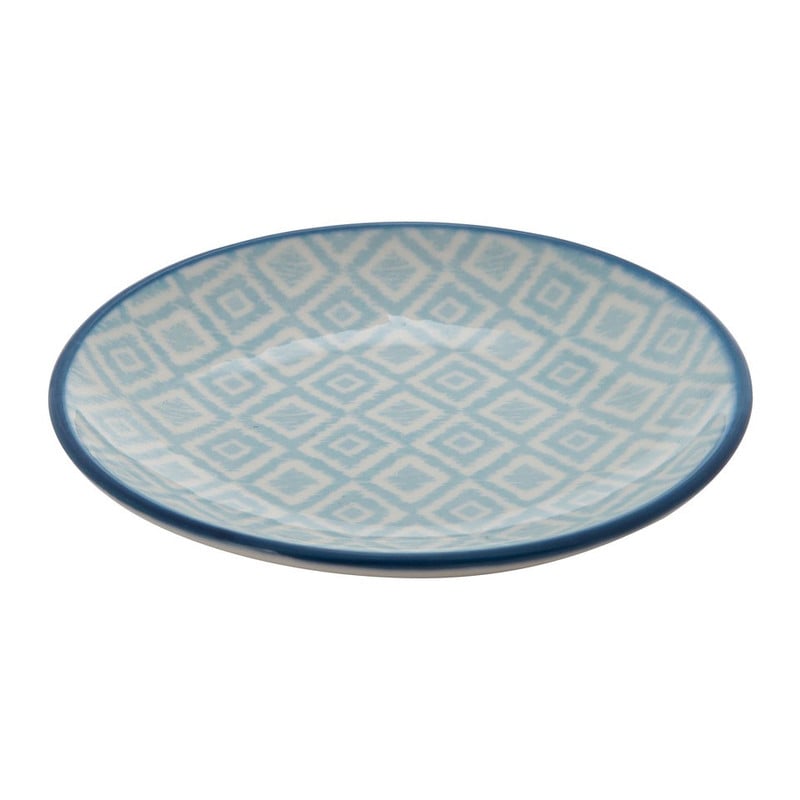 Petit four bordje Nova - blauw - 10 cm