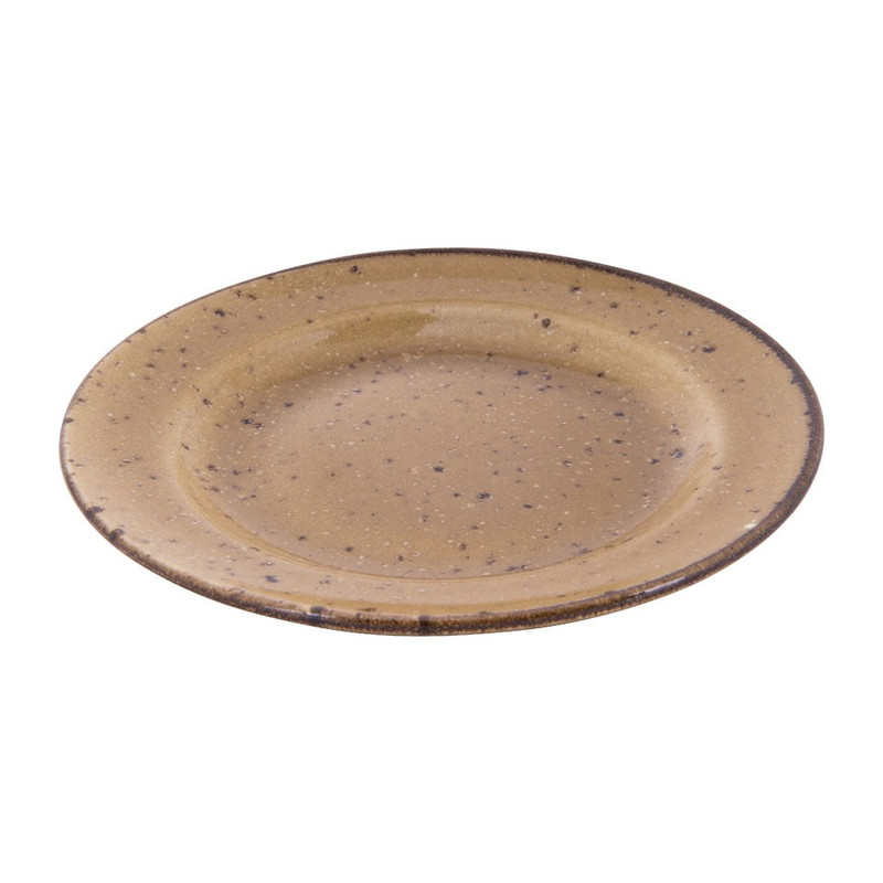 Gebaksbord Emilia - mustard - 16 cm