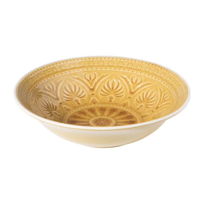 Schaal Yasmine - oker geel - 26.5 cm