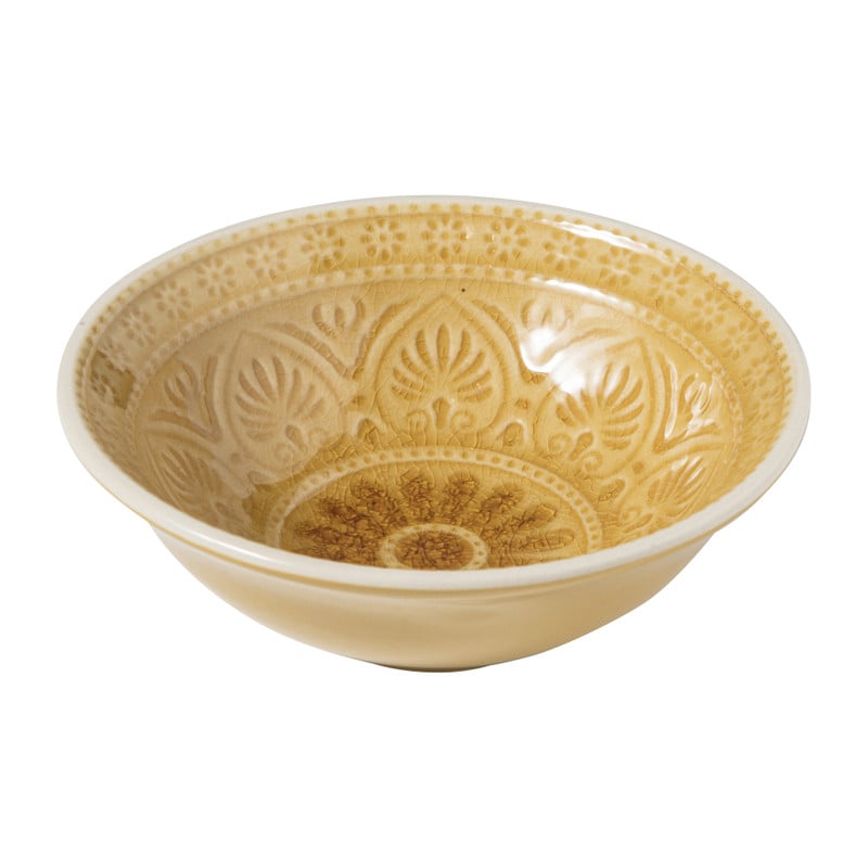 Schaal Yasmine - okergeel - 11.5 cm